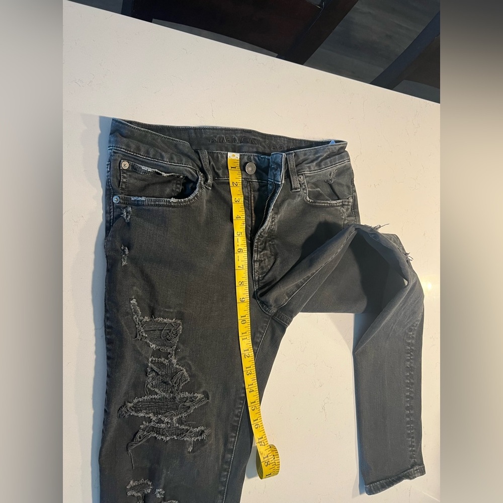 American Eagle Jeans Mens 32x30 Next Level Flex
Slim Gray Med Wash Distressed - Picture 3 of 9